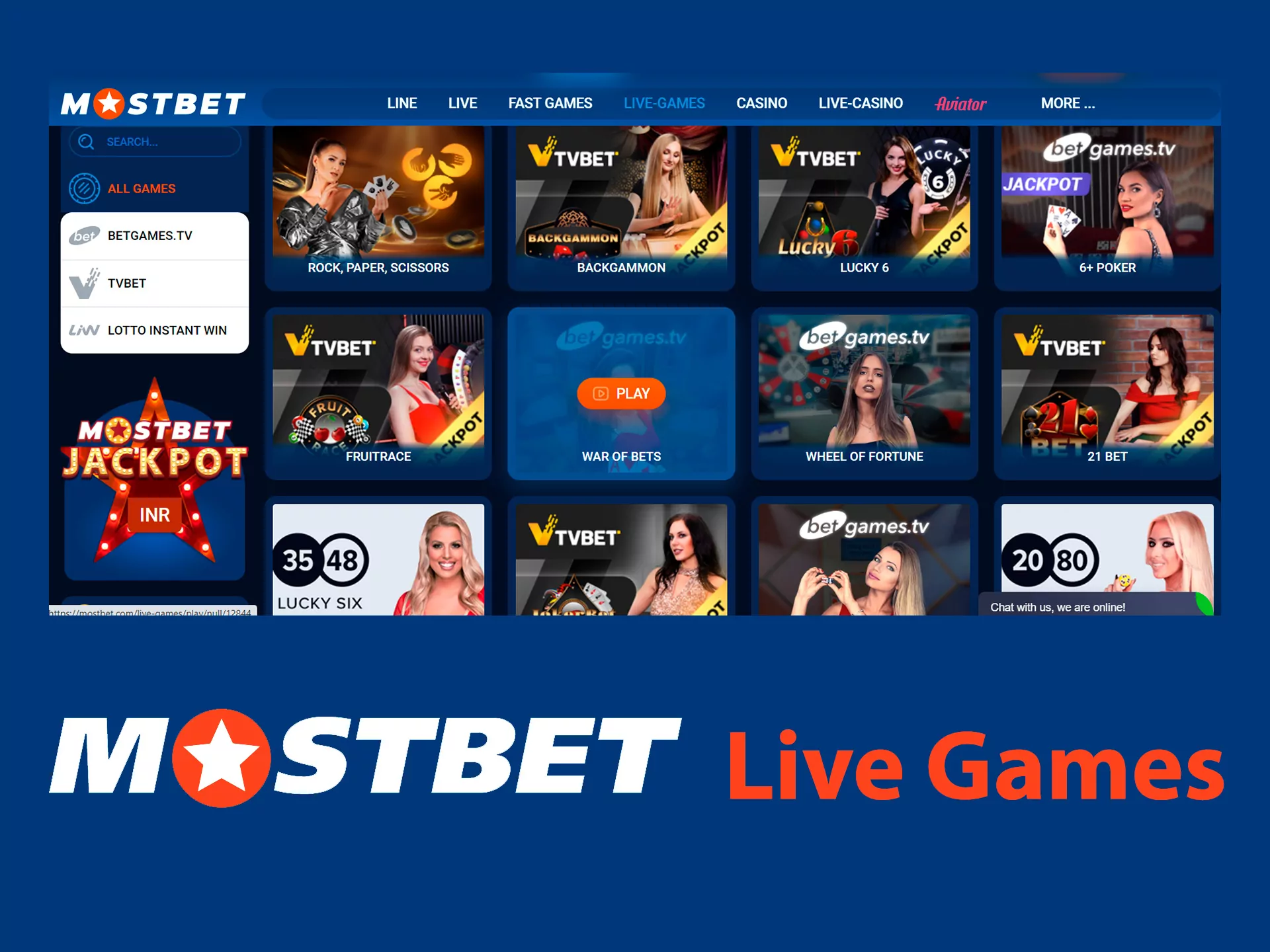 Live games at Mostbet.