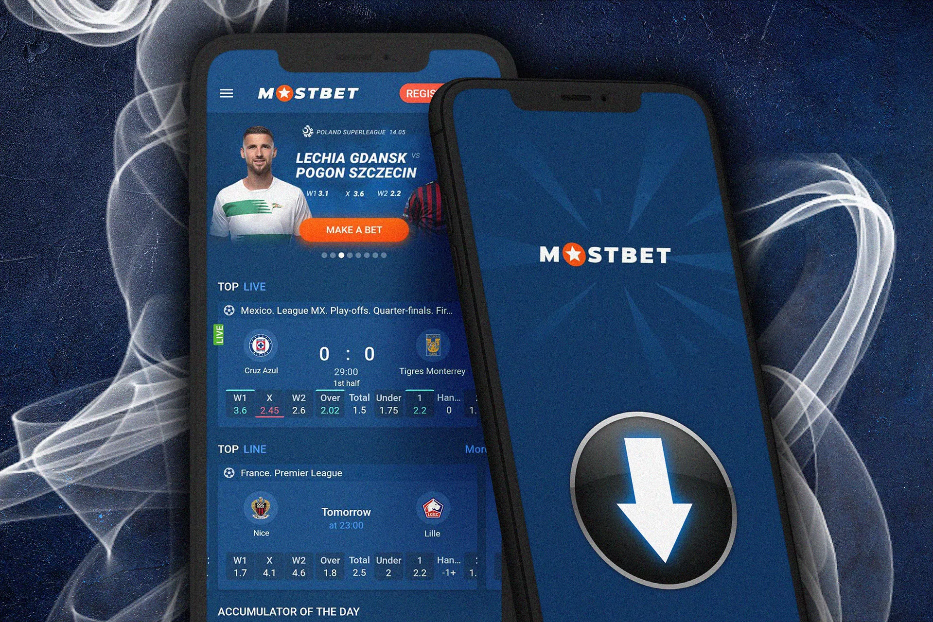 Download the Mostbet app for more convenient betting.