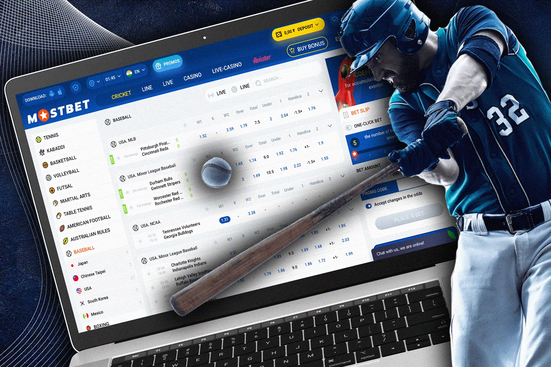 Plaсe bets on your favorite baseball matches with Mostbet.