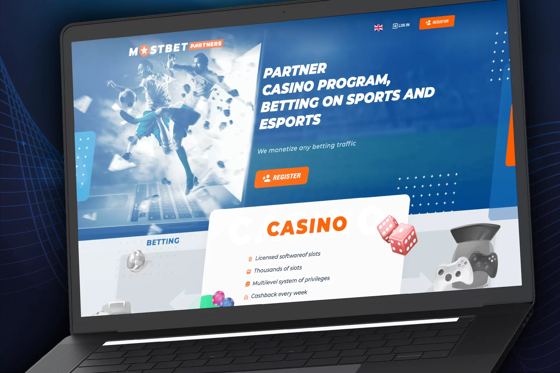 Join the affiliate program and increase your profit from Mostbet.