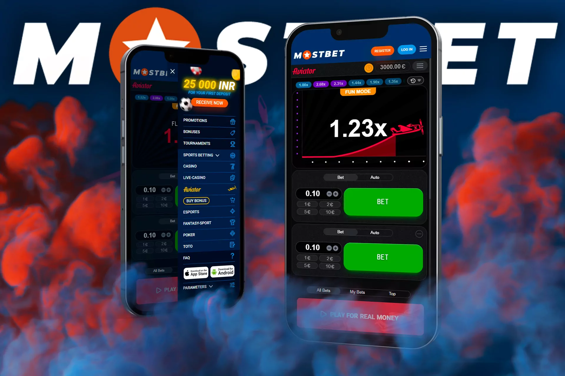 To bet in the Mostbet Aviator from a smartphone, install the app.