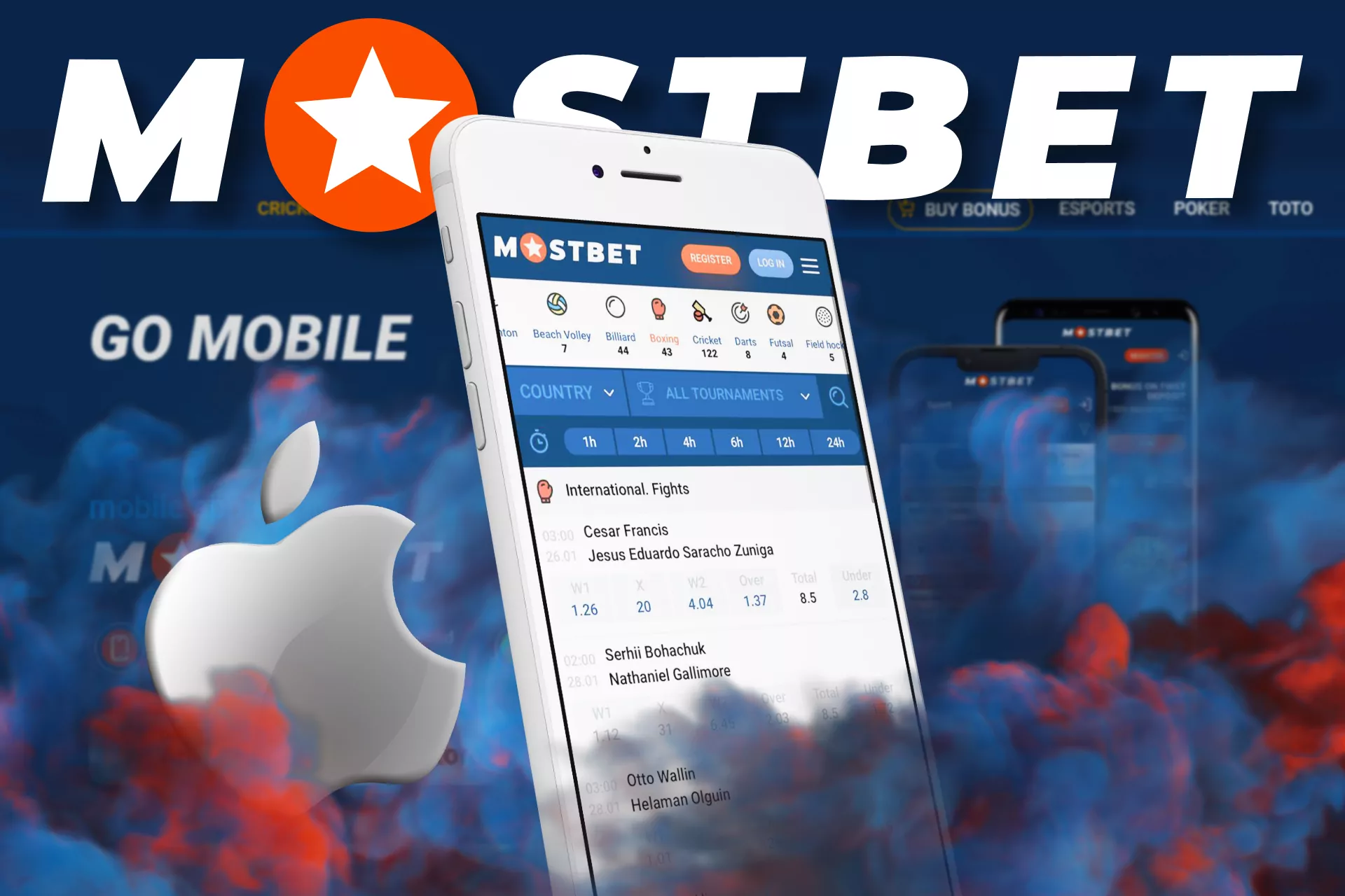 The Mostbet app for iOS devices is convenient for betting on boxing.