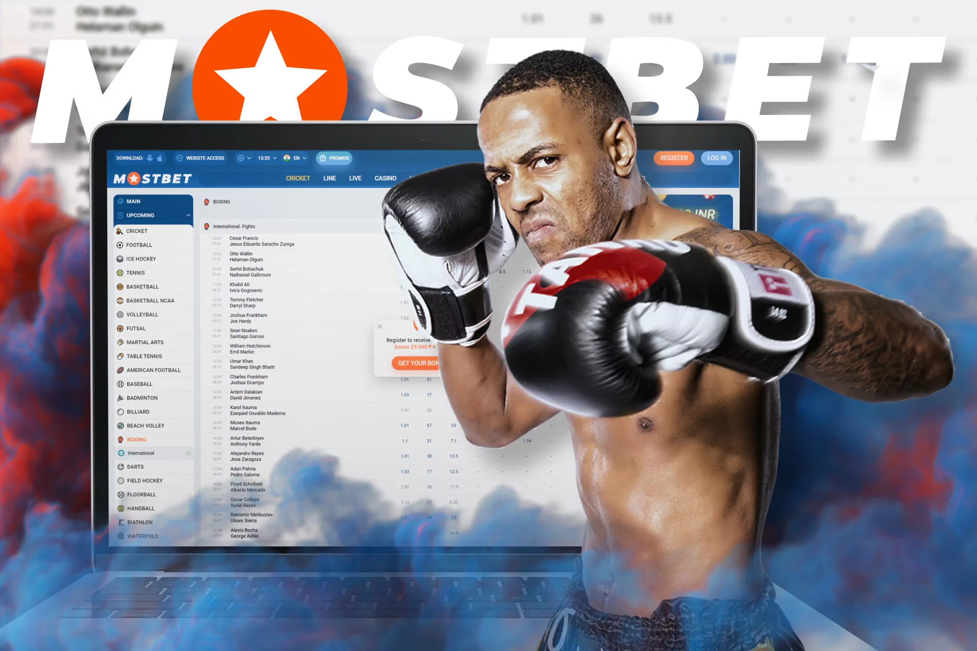 Mostbet has different types of bets for boxing bets.
