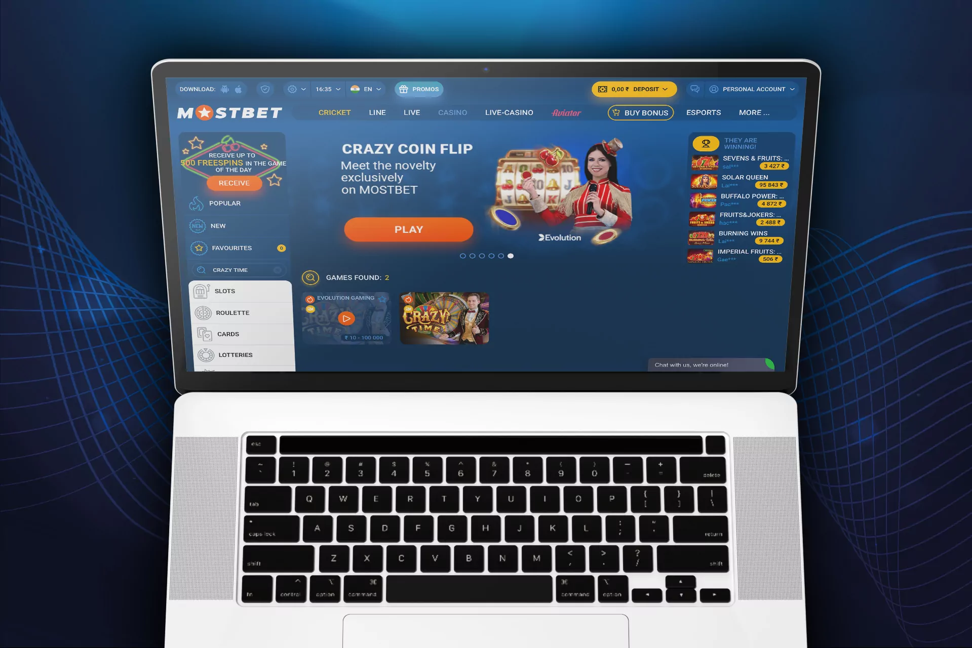 Crazy time: crazy coin flip, meet the exclusive new product at Mostbet.