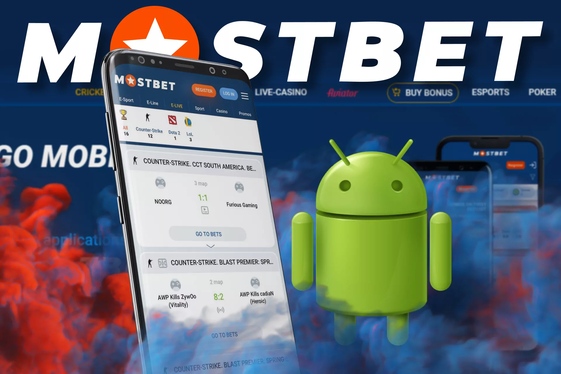 At Mostbet you can bet on esports directly on your Android device through the app.