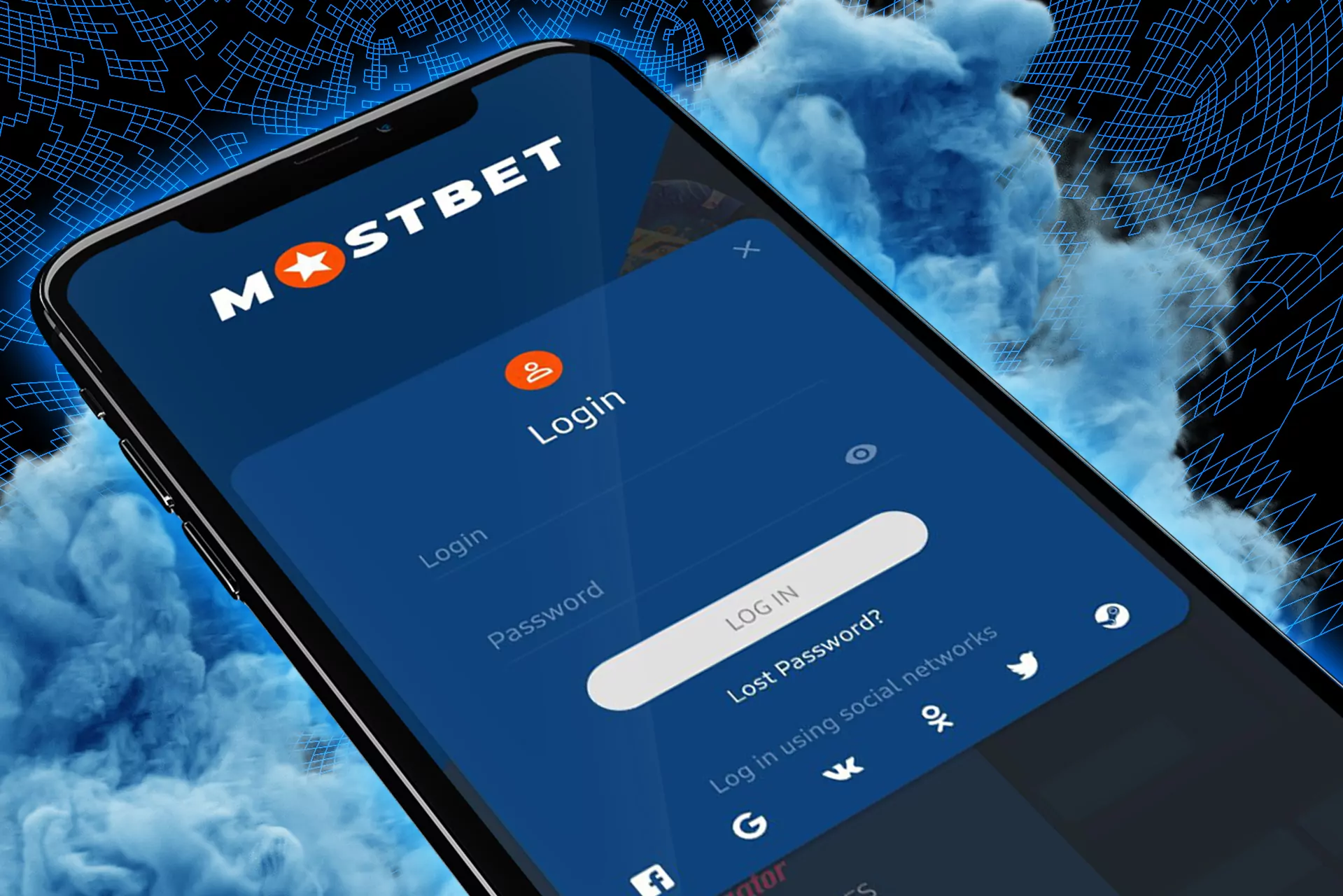 Login to Mostbet account in the app.