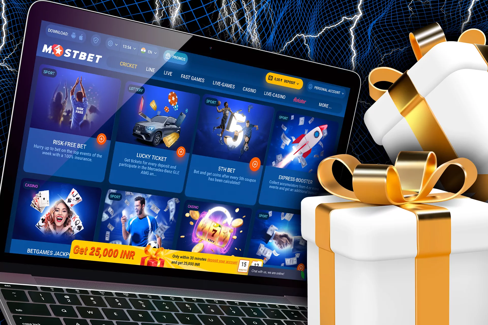 Check out the other types of bonuses and loyalty programs at Mostbet for Indian players.