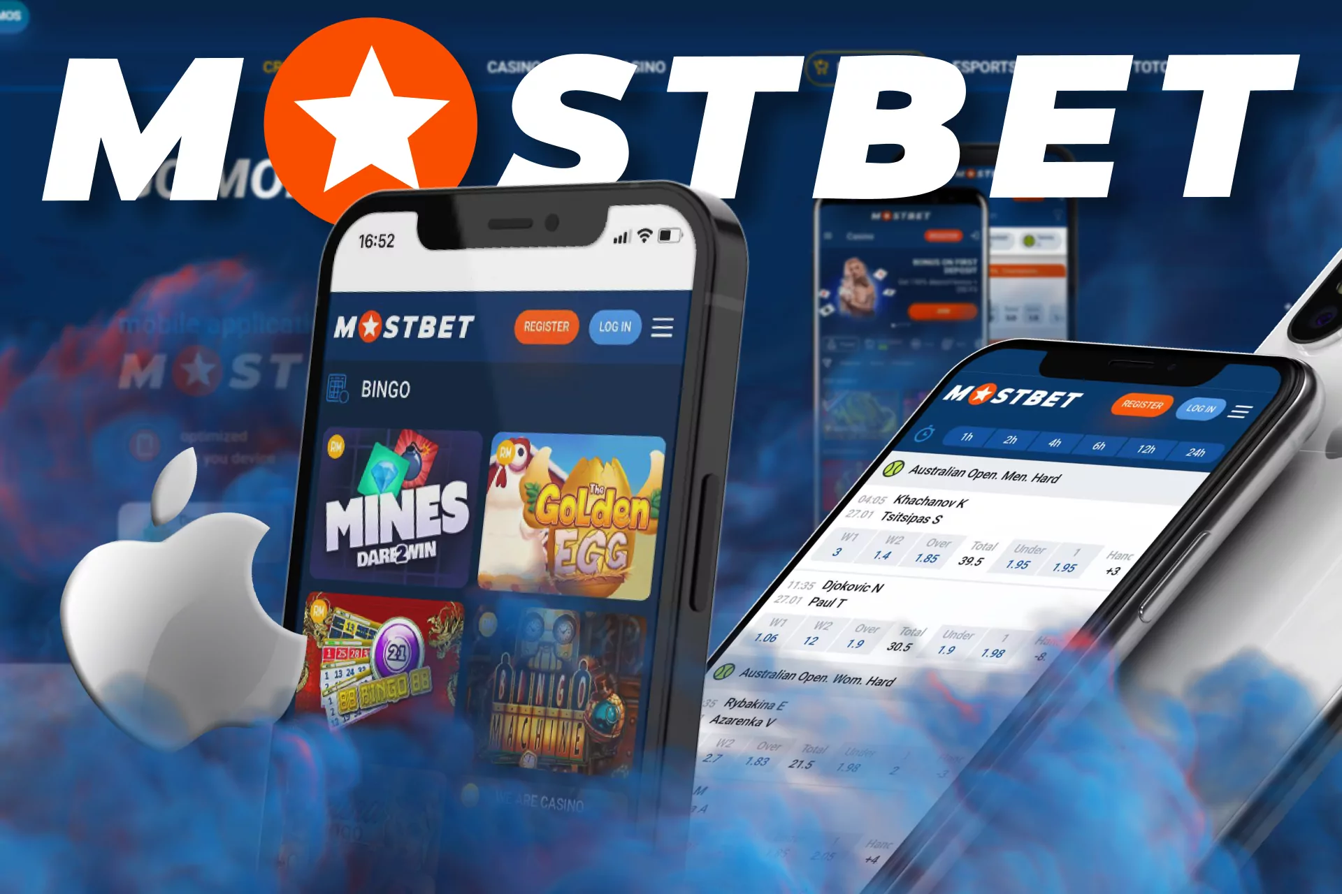 Place your bets and play on Mostbet right on your iOS device.