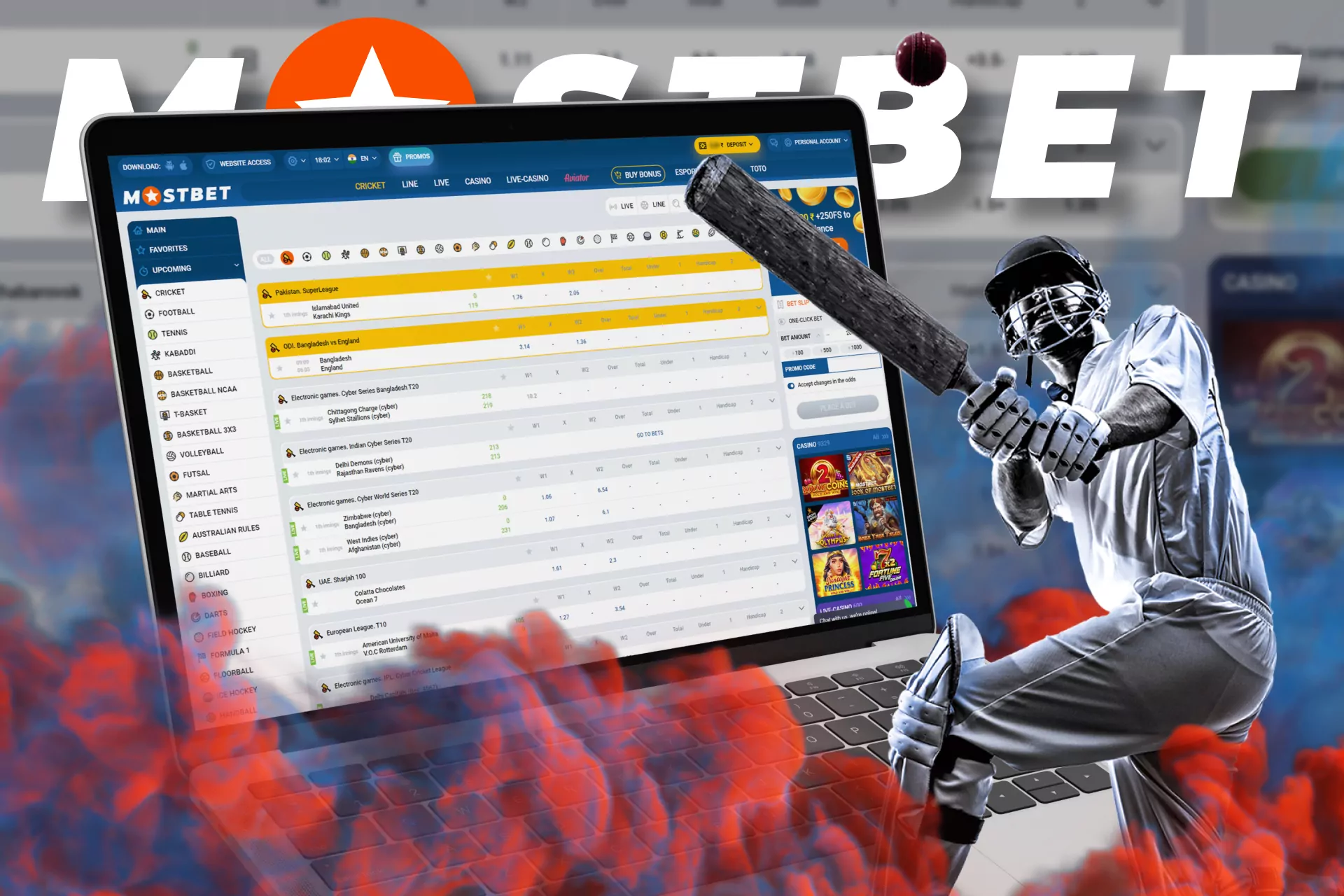 At Mostbet, get a special bonus for betting on IPL matches.