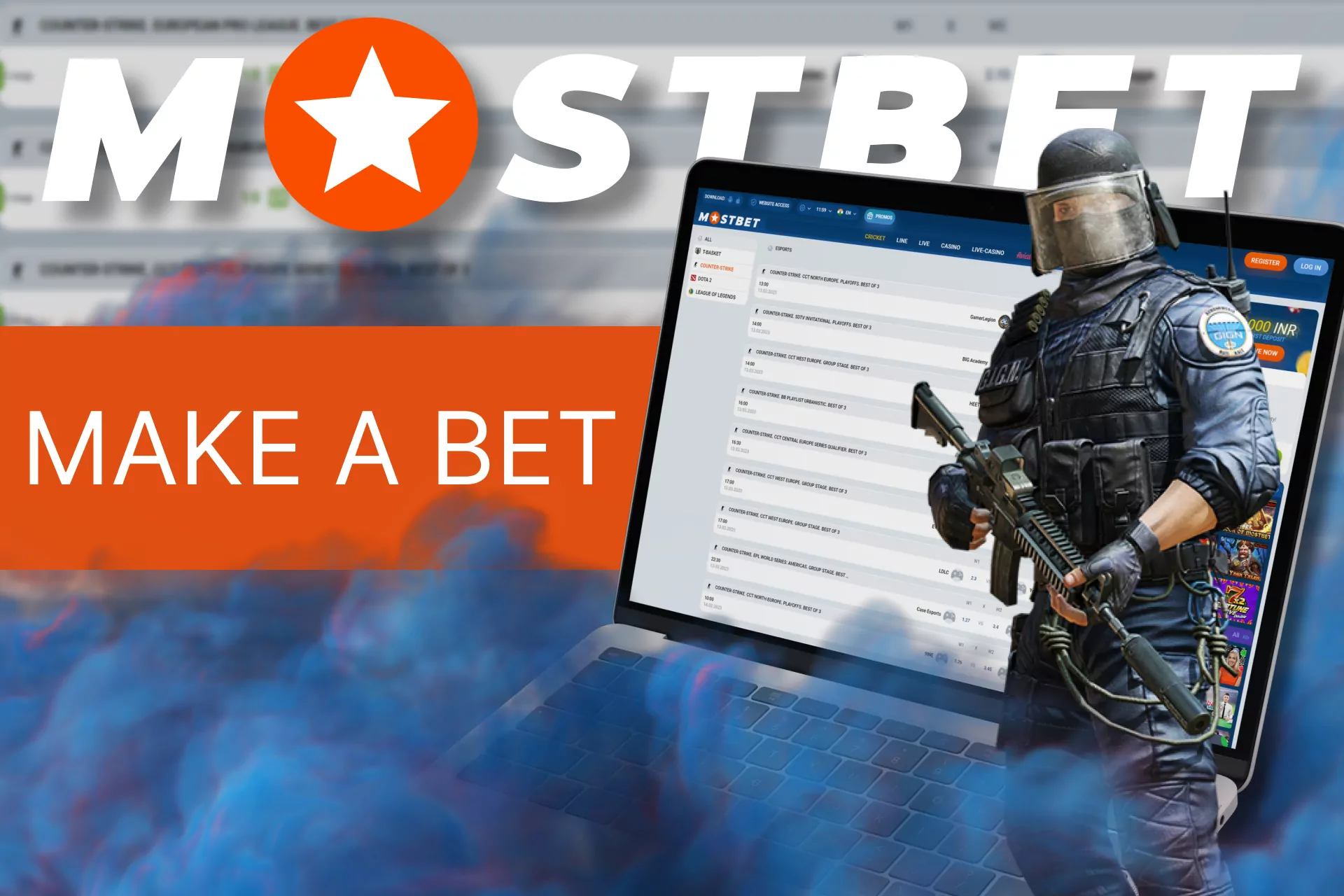 Find out how easy and fast you can start betting on CS:GO with Mostbet.