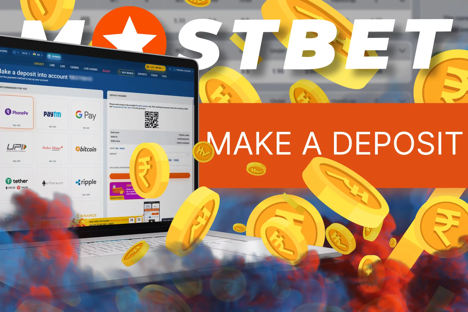 Find out how you can easily deposit your account at Mostbet.