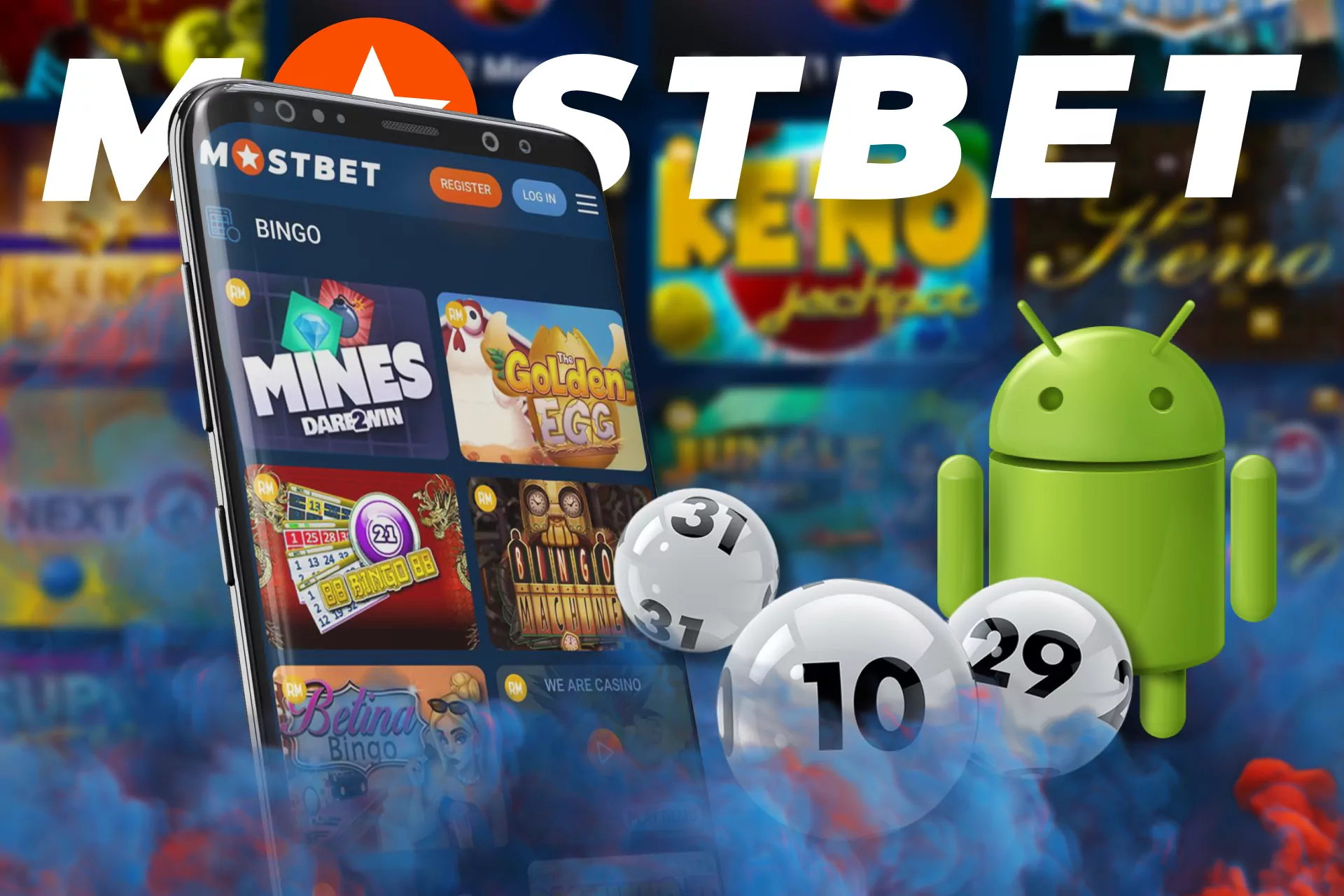 Play lotteries with Mostbet on your Android phone.