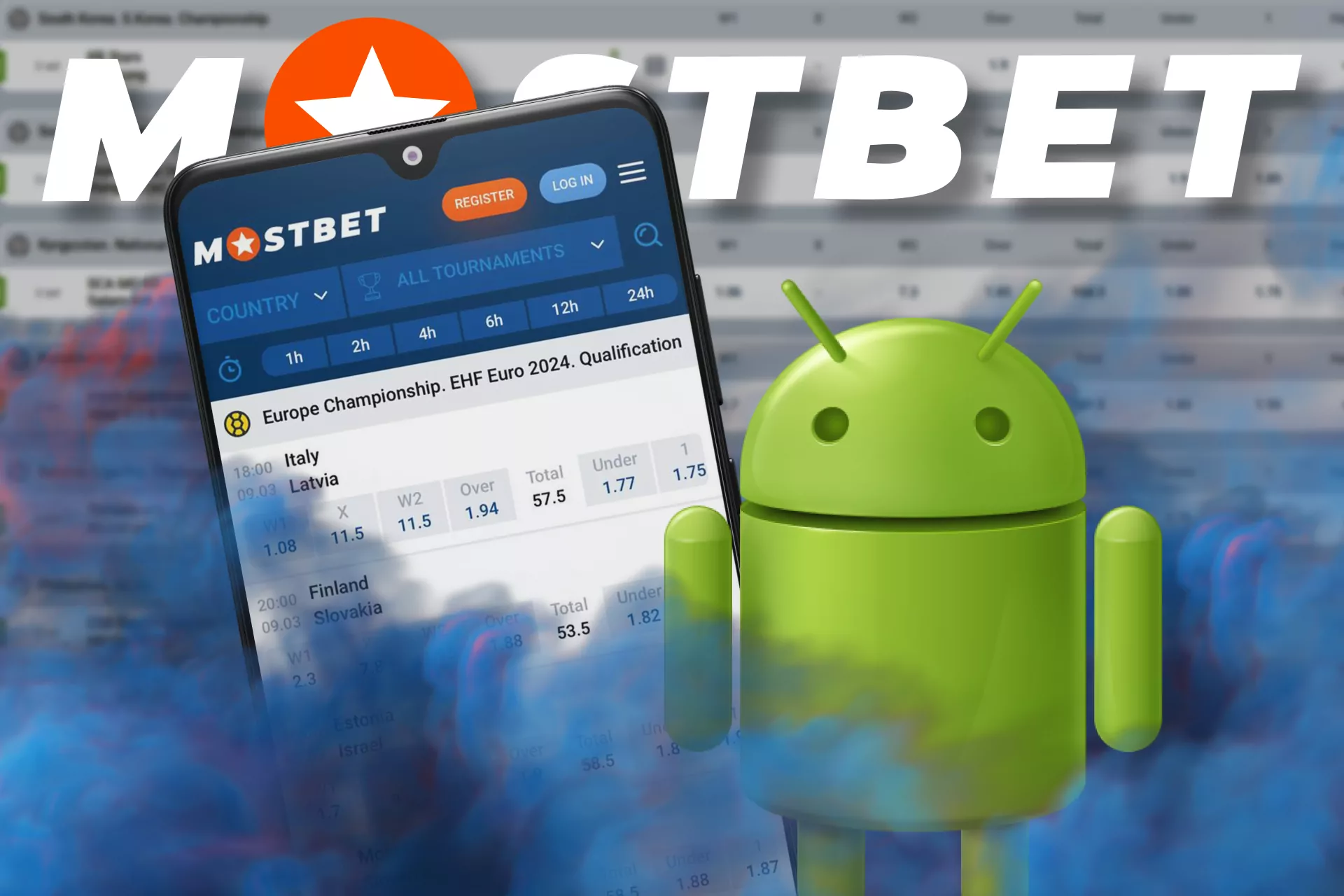 Place volleyball bets with Mostbet right on your Android device.