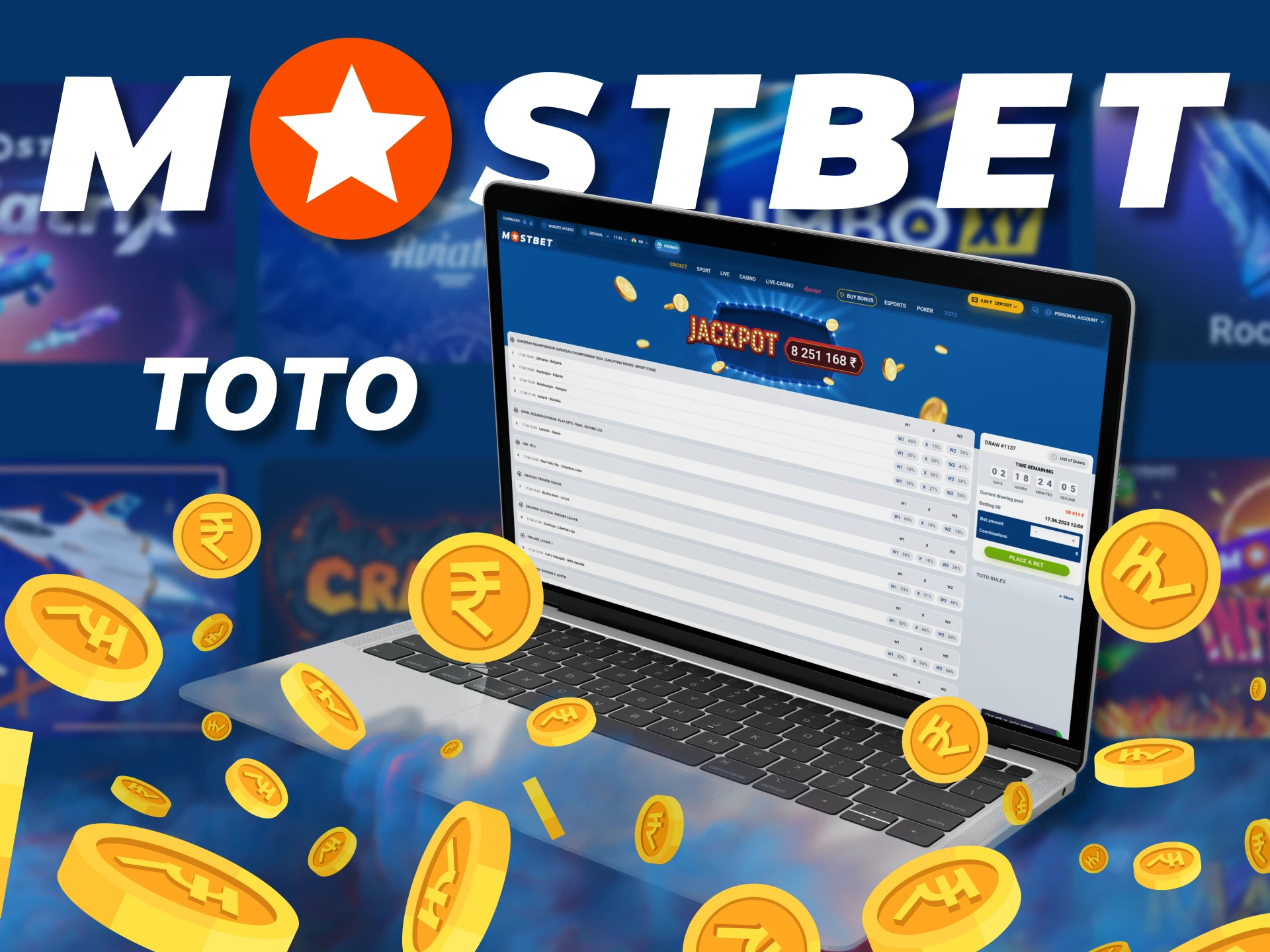 Play TOTO games at Mostbet Casino.