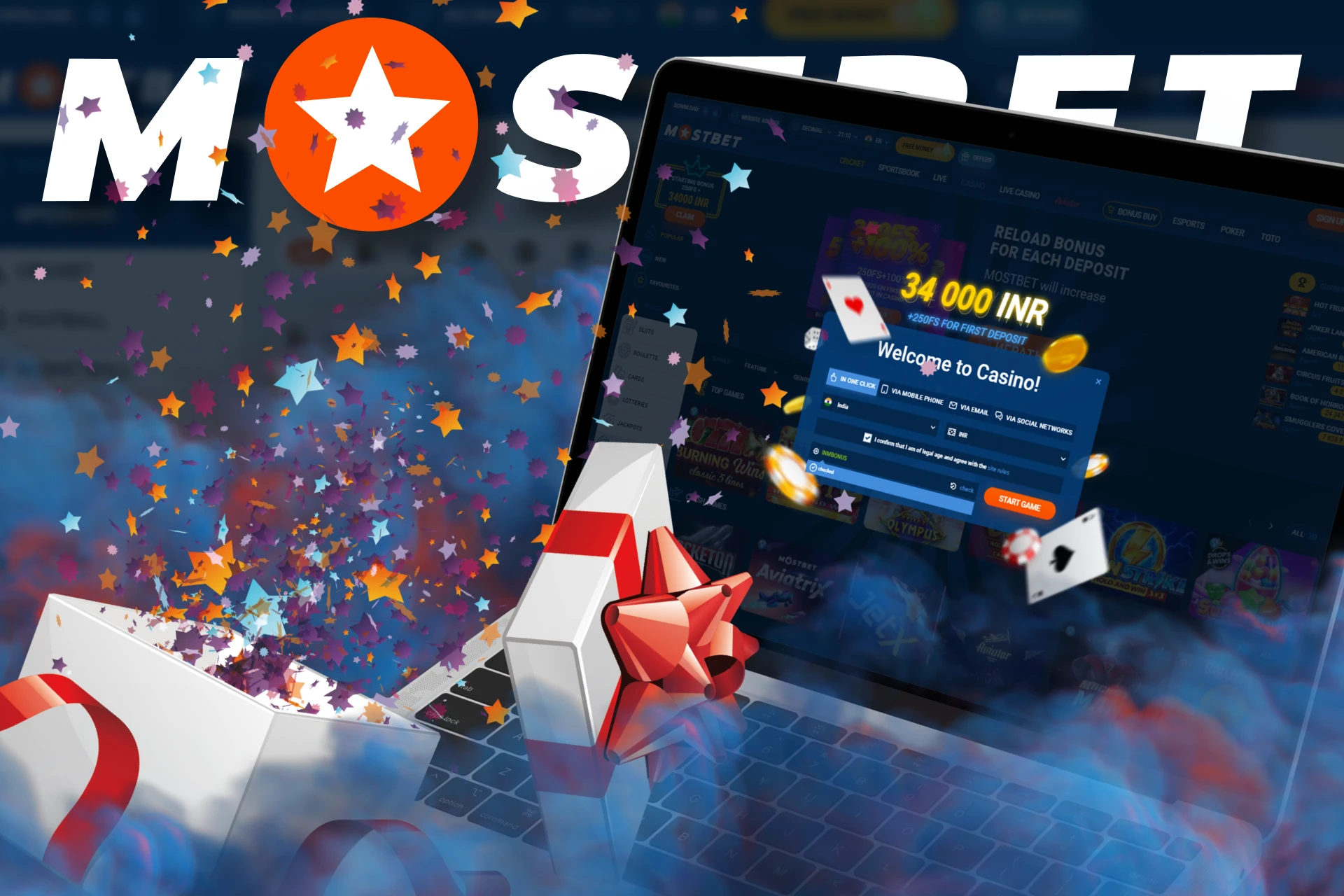 Get an extra bonus on games at Mostbet Casino.