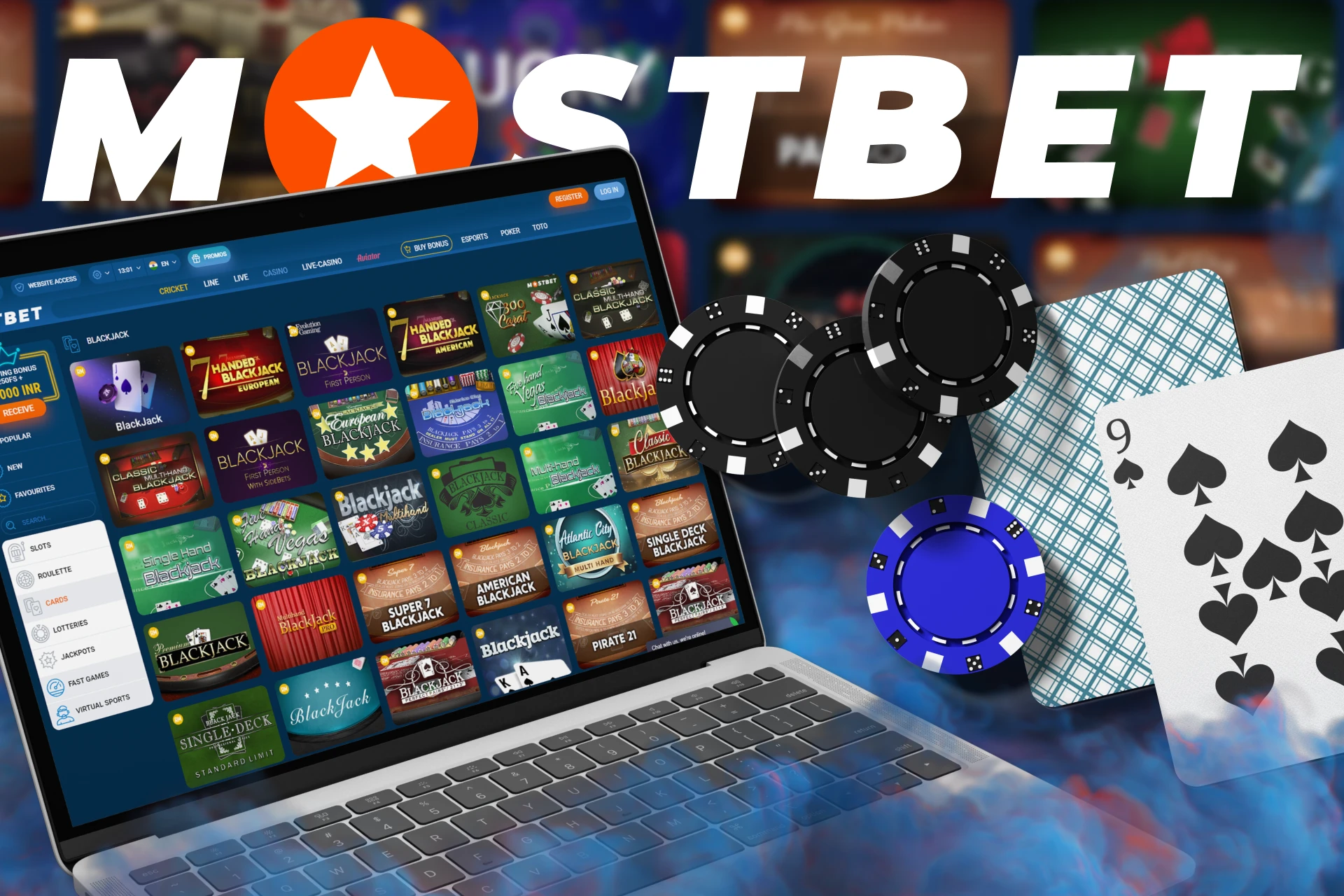 Go to Mostbet to play the most popular card game blackjack.
