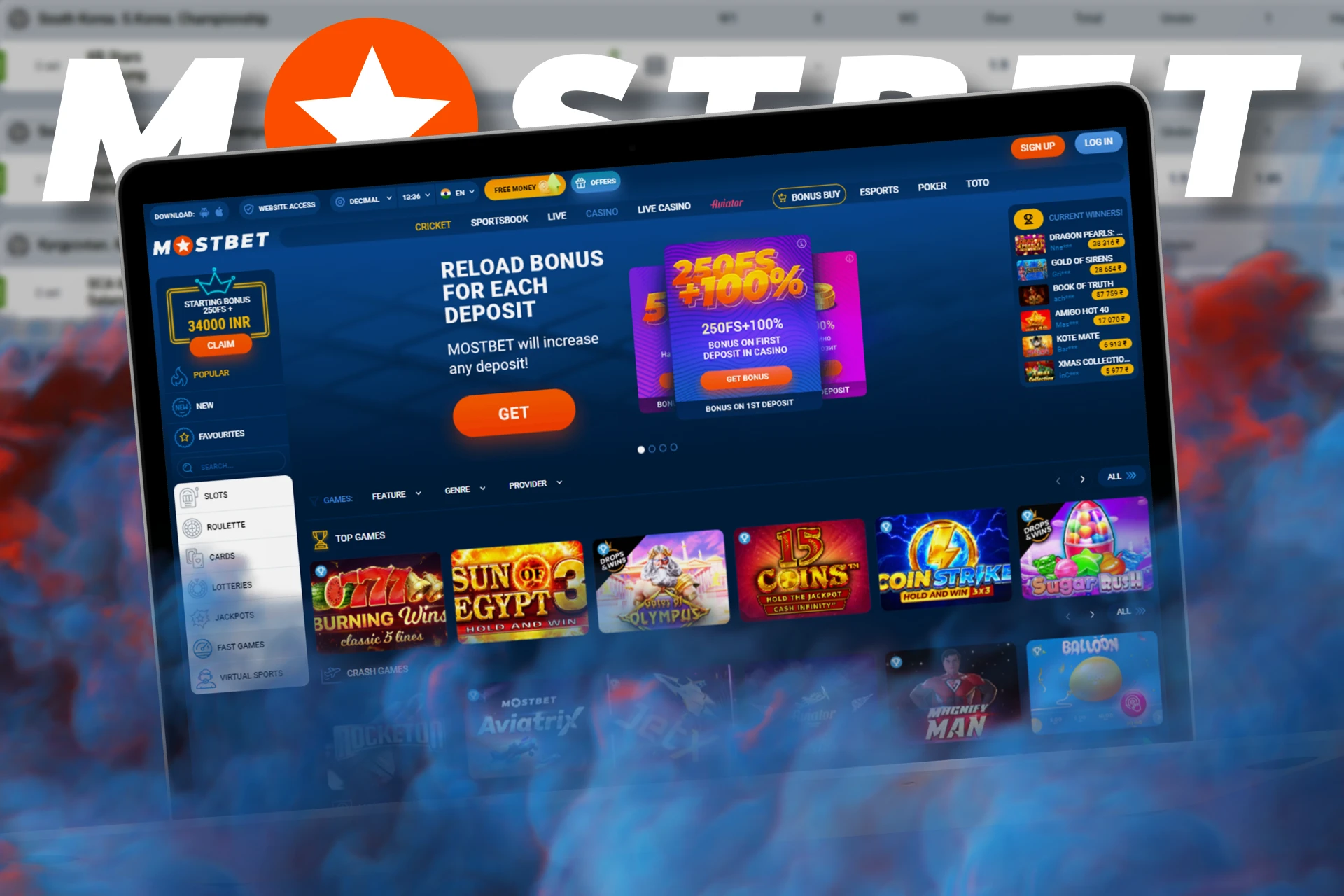Get bonuses for sports betting and casino at Mostbet.