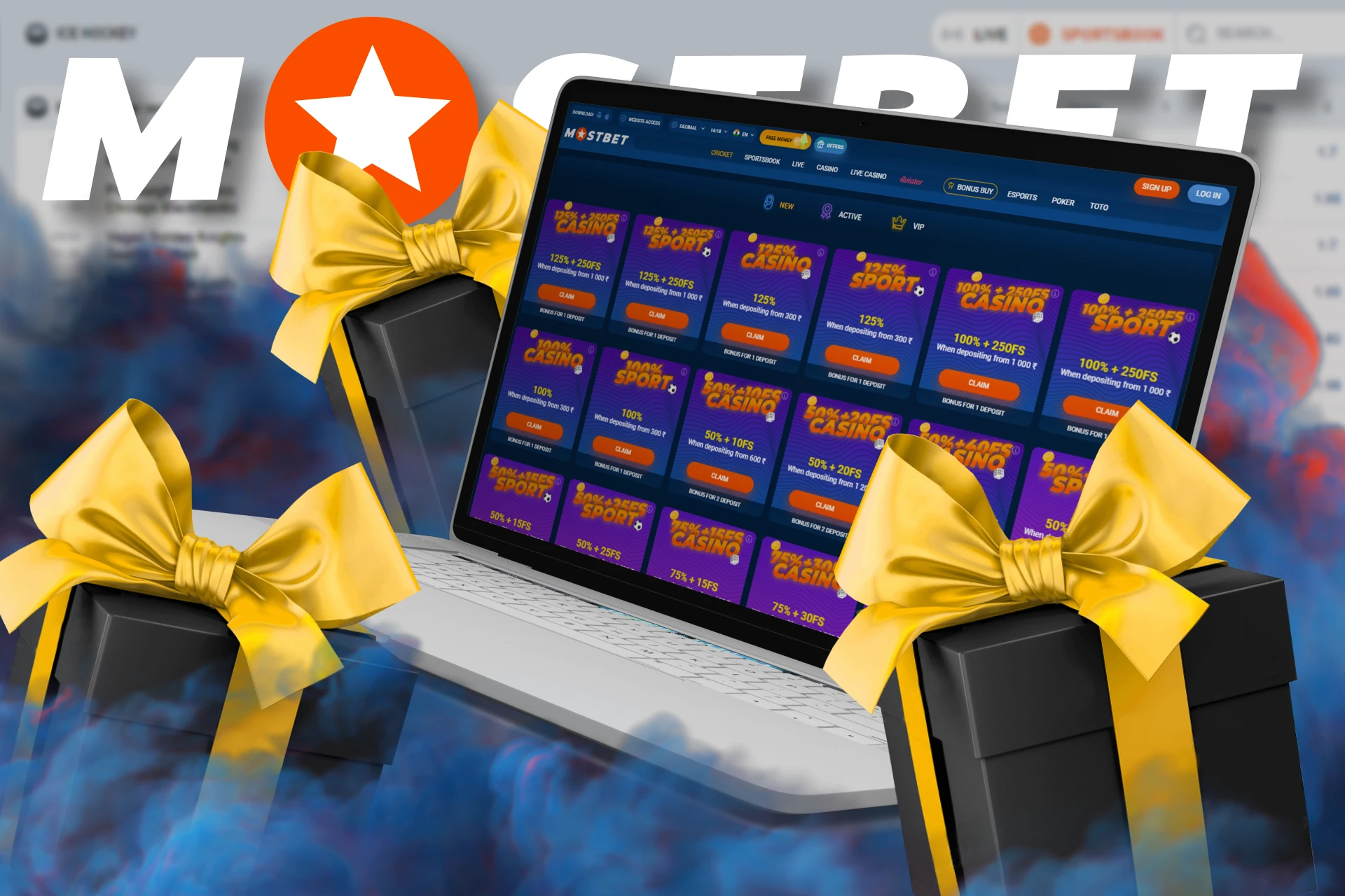 Mostbet offers bonuses to all users.