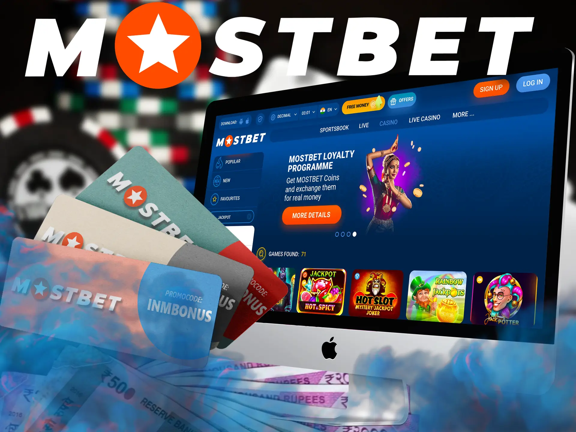 Our readers have the opportunity to get a nice discount at Mostbet Casino, just enter a set of special numbers to do so.