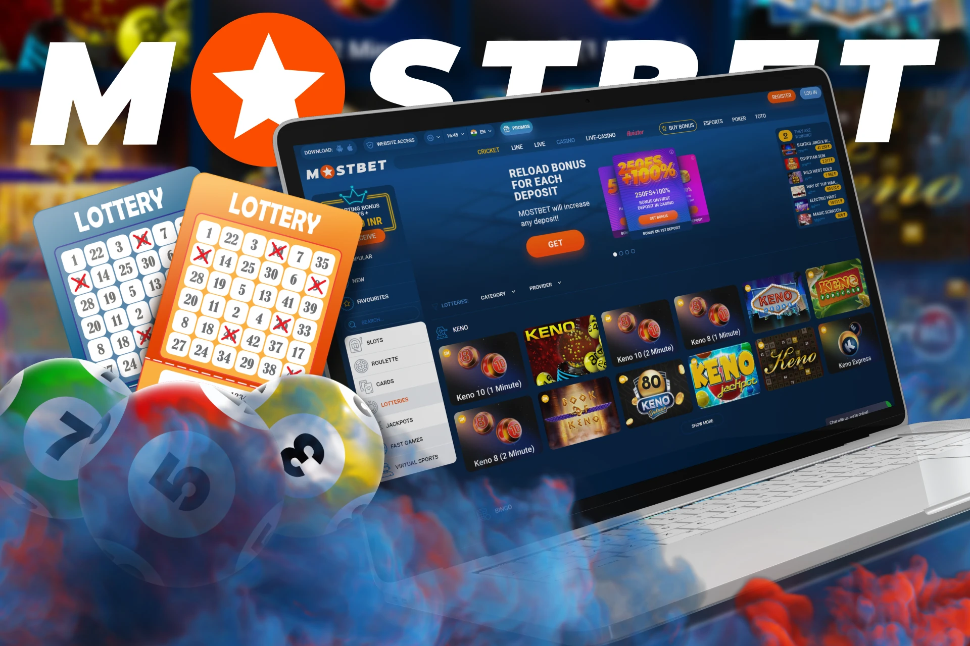 Try Mostbet casino in demo mode to get acquainted with lotteries.