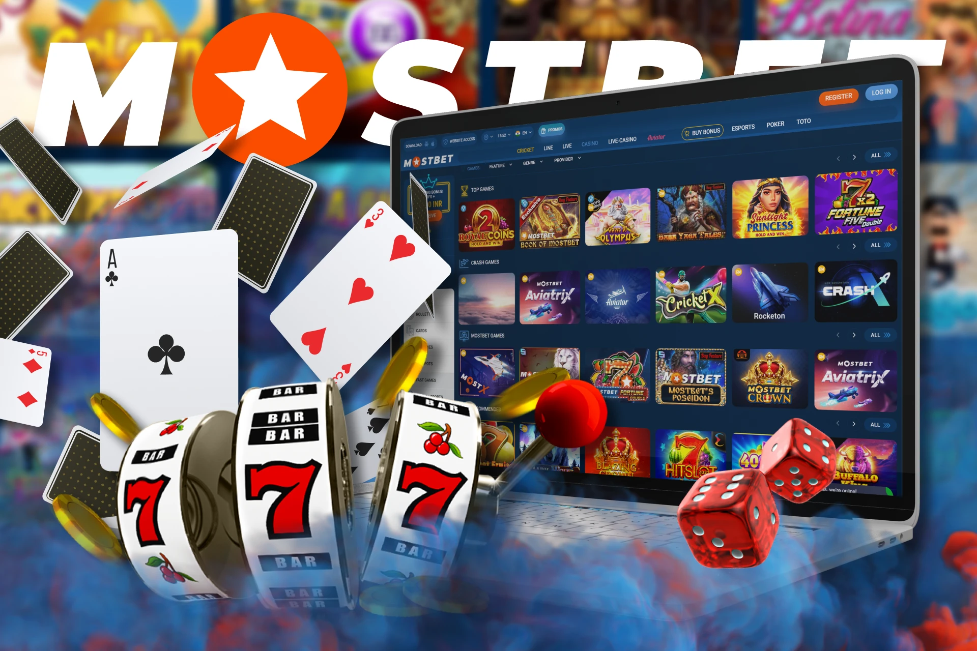 You can play a lot of different games at Mostbet Casino.