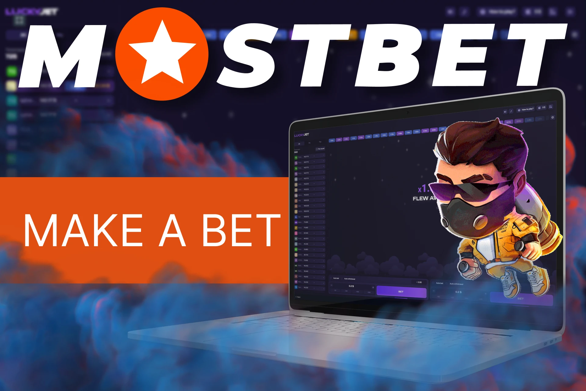Play Lucky Jet on Mostbet, the best analogue of the Aviator game.