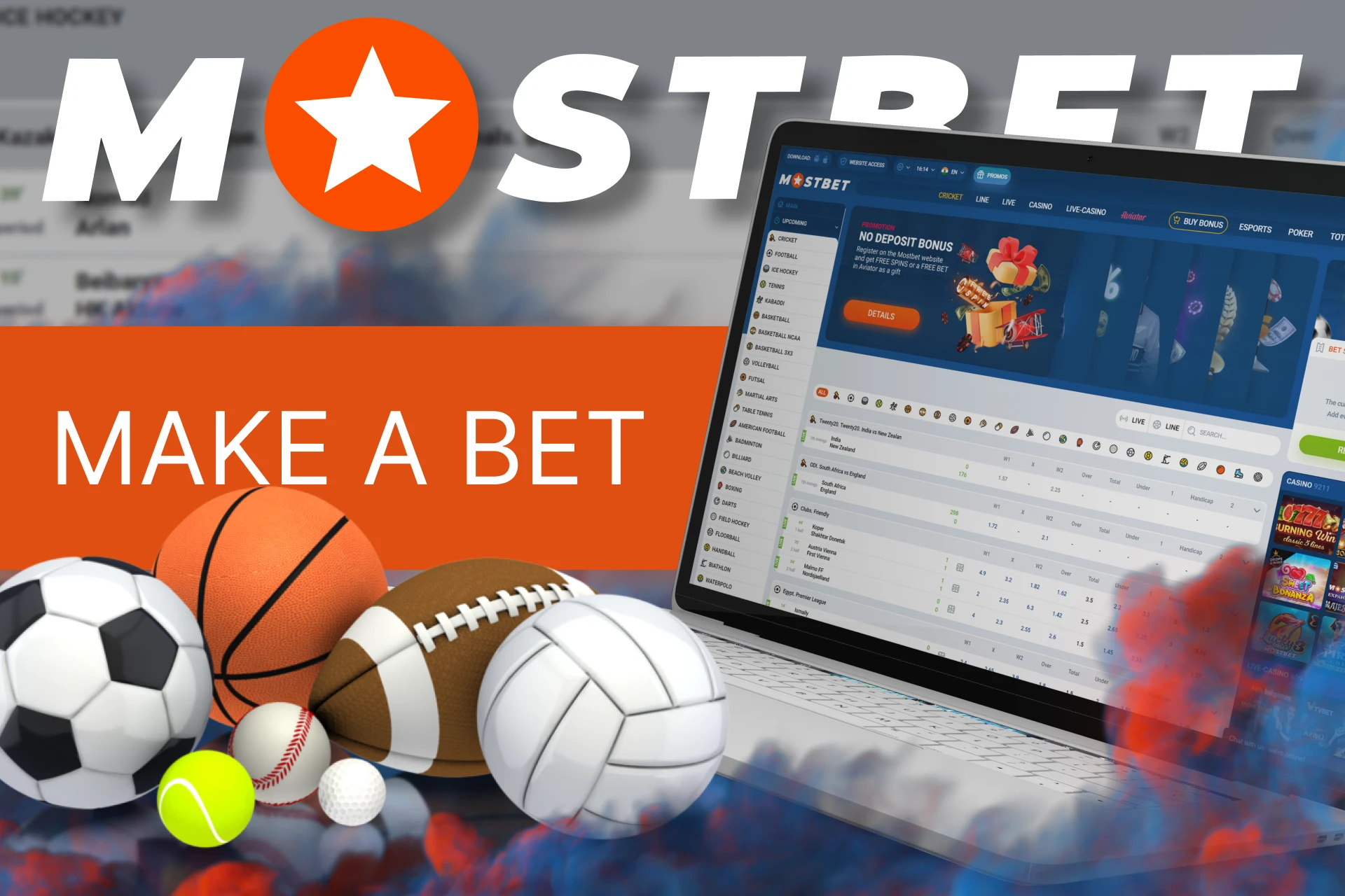 At Mostbet you can bet not only on rugby, but also on other sports.