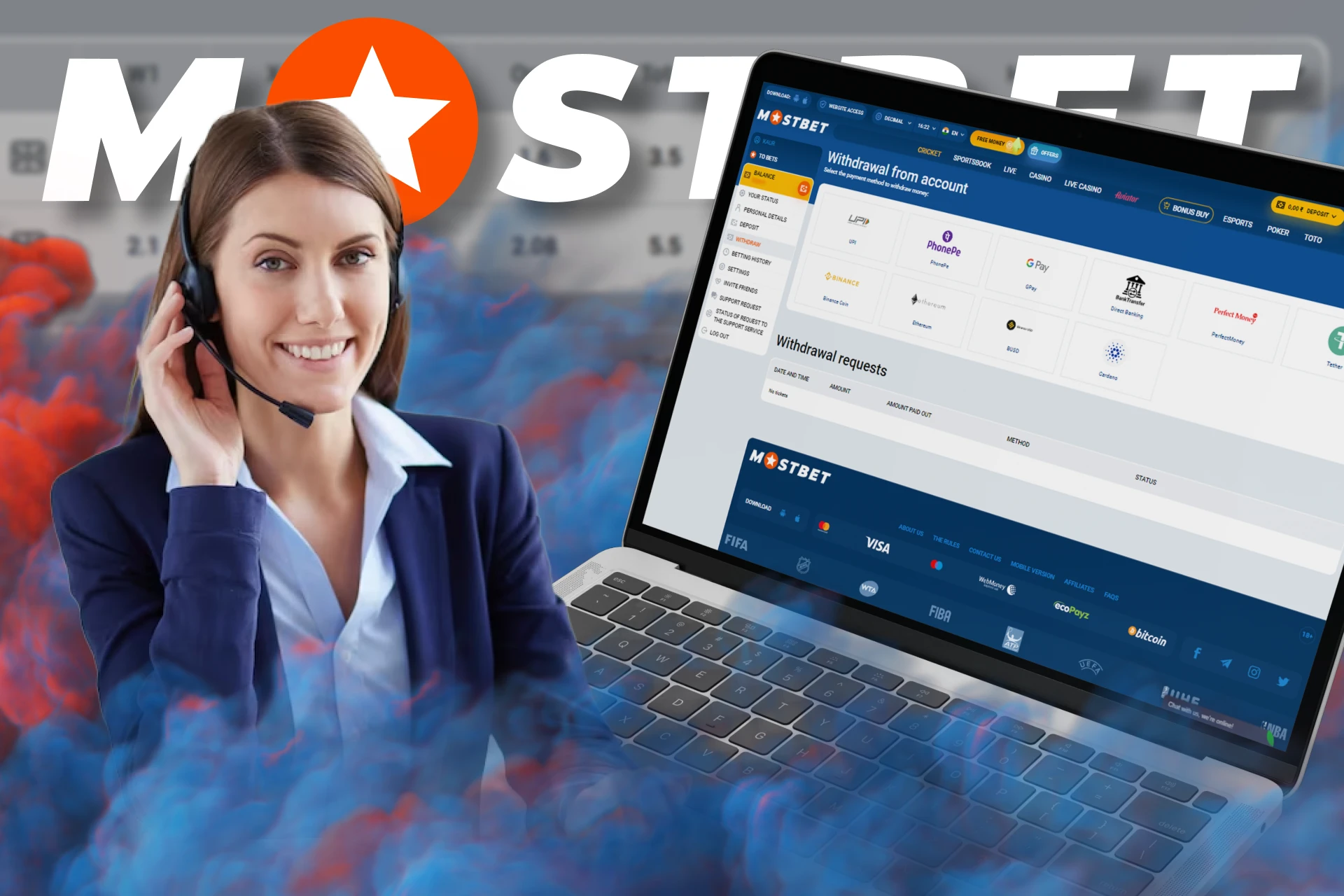 If you have problems with payments, contact Mostbet support.