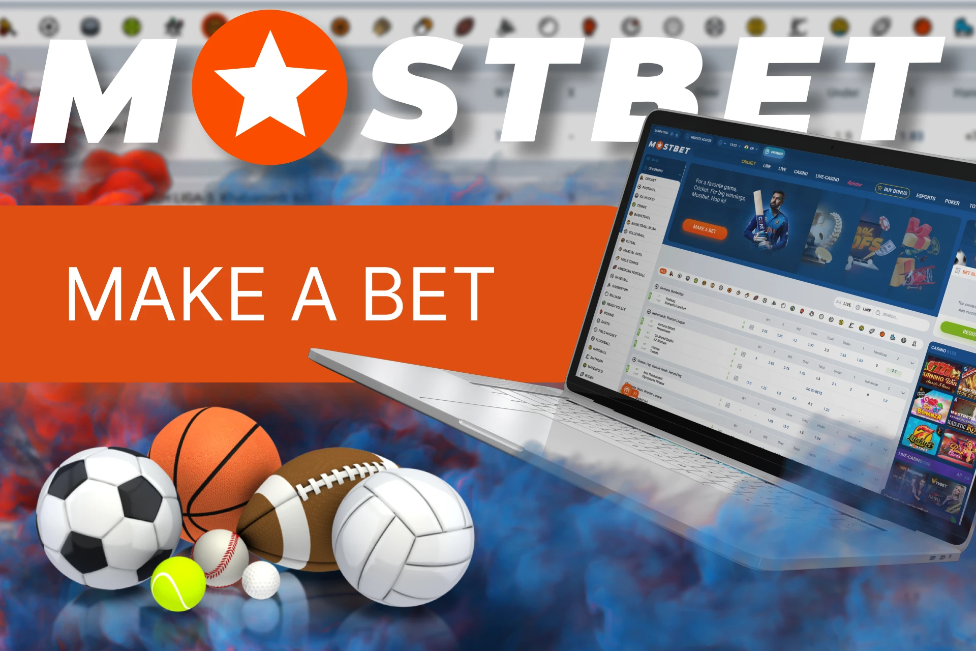 At Mostbet, bet on other sports apart from tennis.