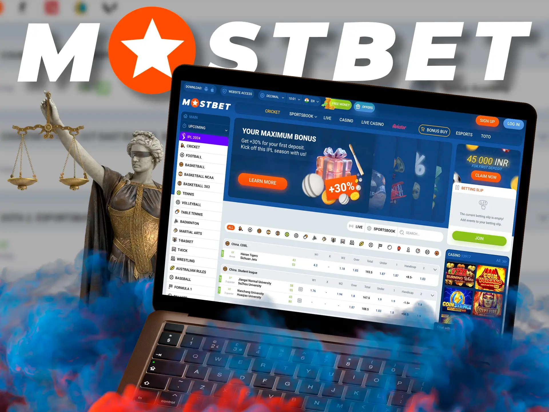 Use Mostbet Casino and don't worry, as gambling is fully legal.
