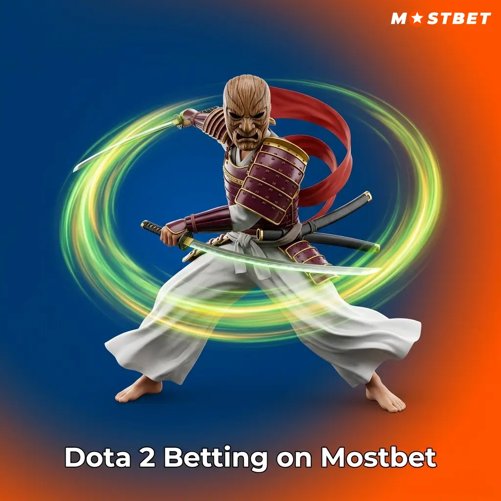 Dota 2 betting options on Mostbet including match winner, total maps, and live betting for major esports tournaments