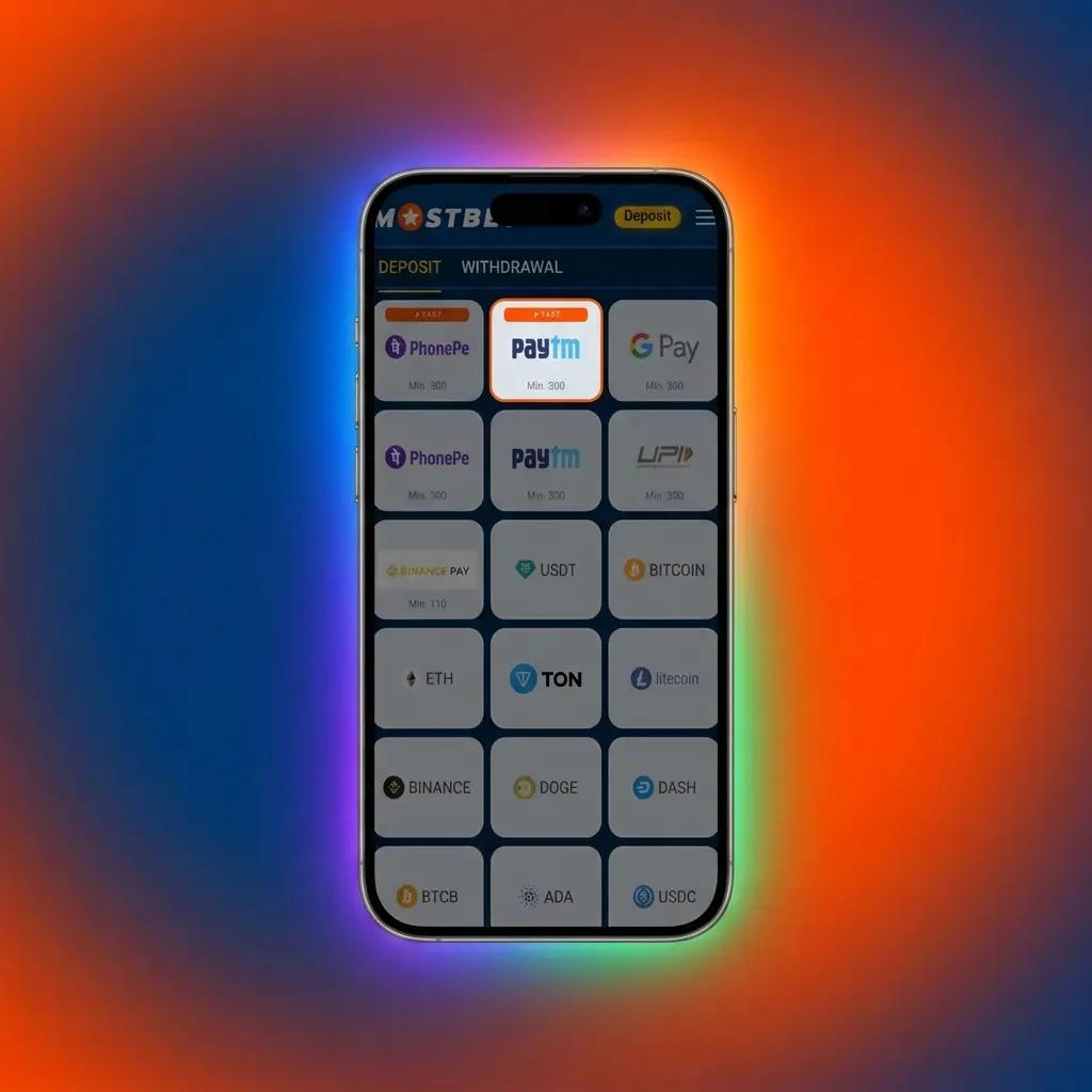 Step-by-step guide on how to deposit money in Mostbet using UPI, Paytm, or bank transfer in India