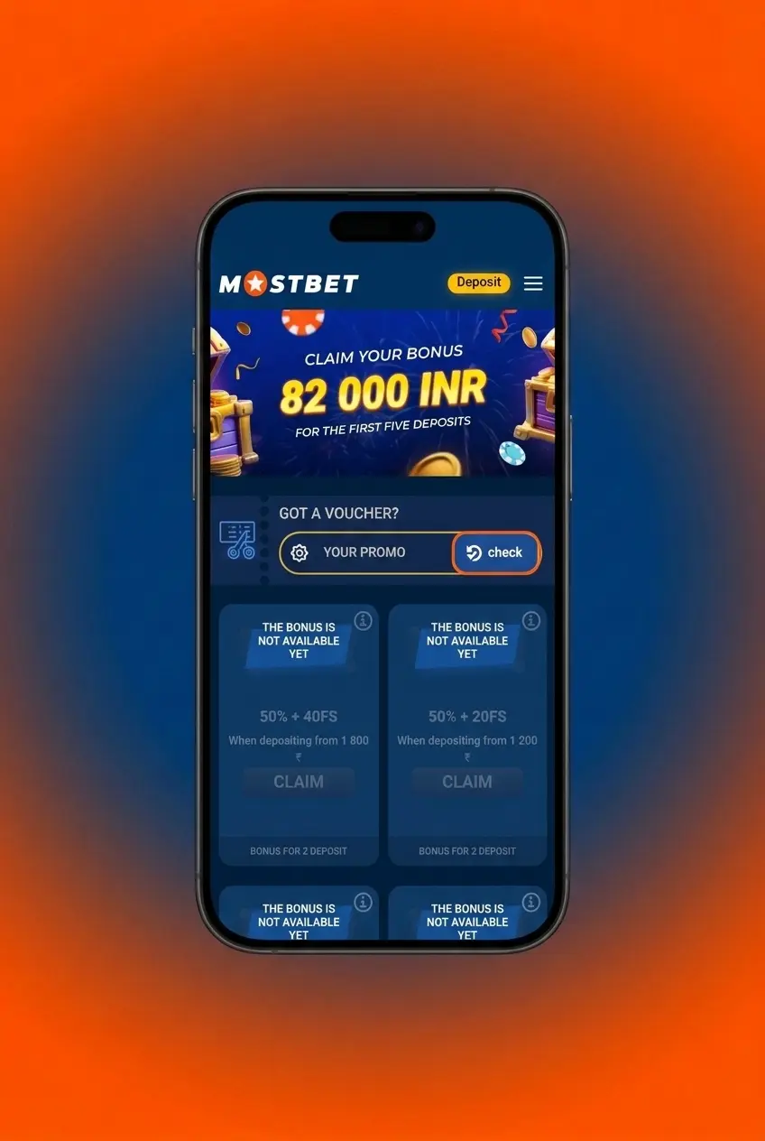 Step-by-step guide on how to use the Mostbet bonus code during registration and deposit in India