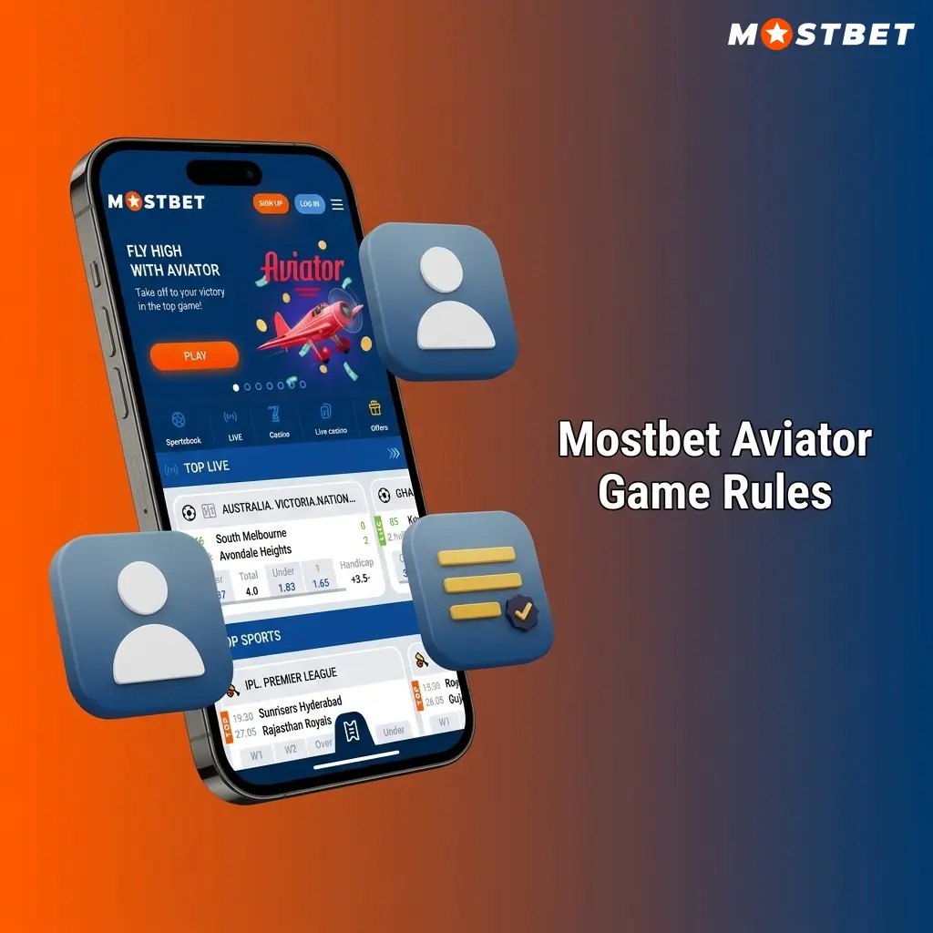 Mostbet Aviator game rules showing multiplier progression, cash-out options, bet limits, and provably fair RNG mechanics