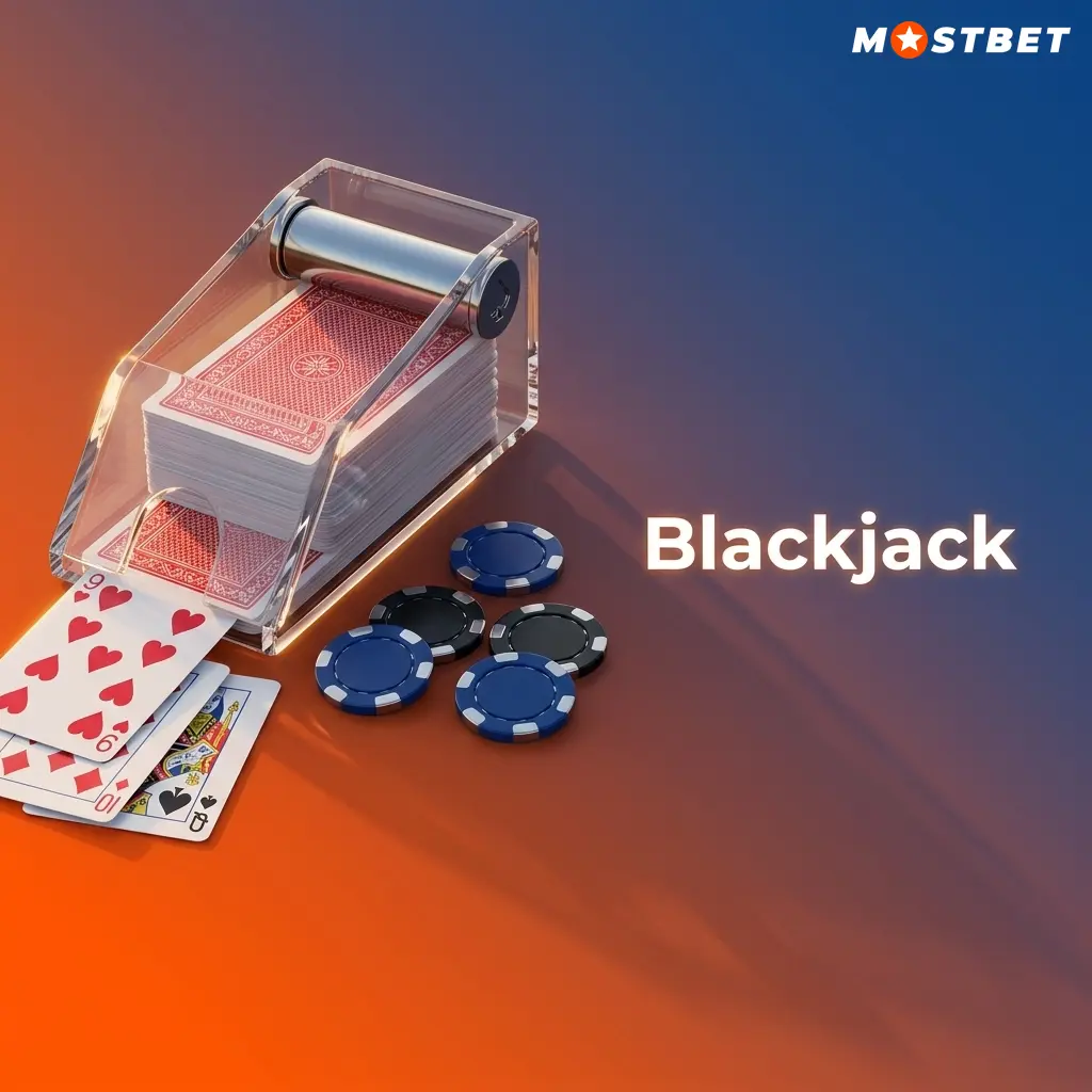 Live blackjack table on Mostbet with dealer and hit stand double split options real time gameplay RTP 99.51%