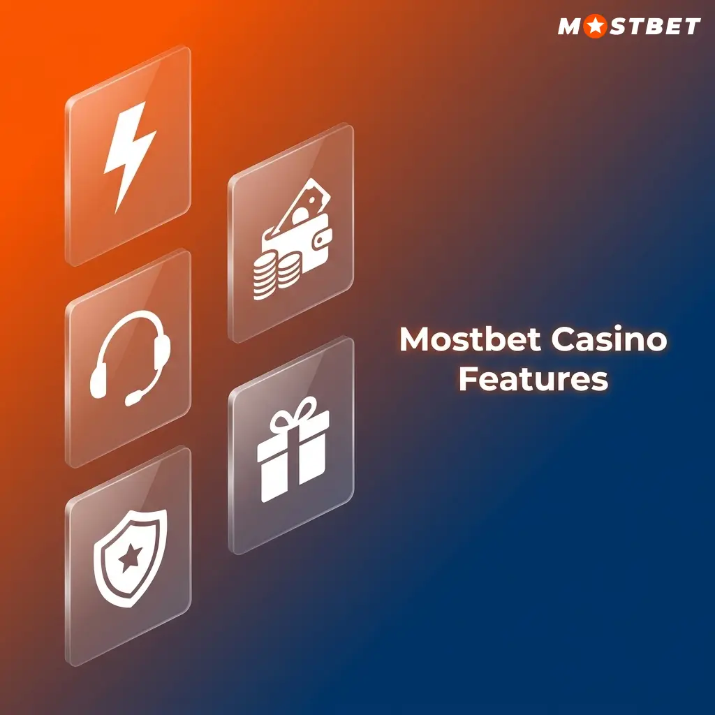 Mostbet Casino features for Indian players including UPI payments, INR accounts, mobile app, and 24/7 Hindi support