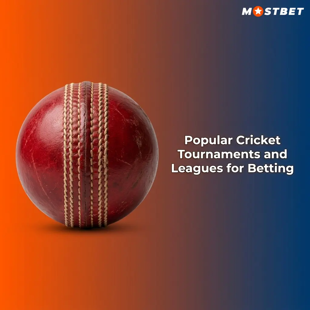 Mostbet cricket betting markets covering IPL, ICC World Cup, Ashes, BBL, CPL, SA20 and T20 tournaments for Indian bettors