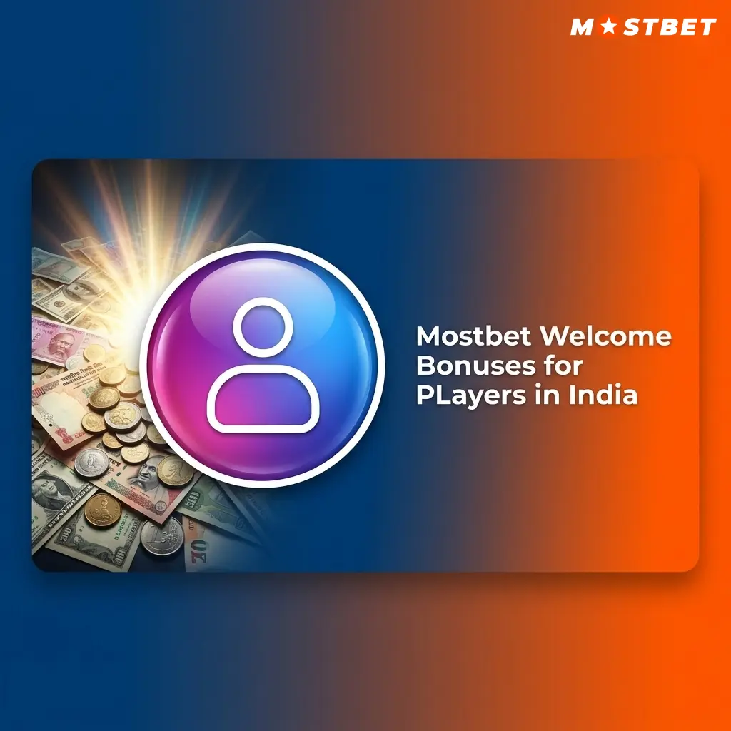 Mostbet welcome bonus for Indian players offering 125% match up to 34,000 INR for sports and casino