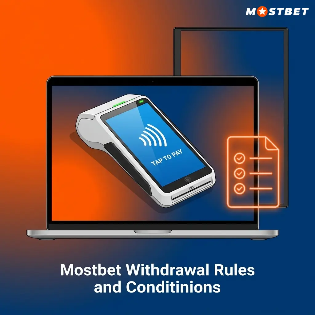 Mostbet India withdrawal rules showing account verification, bonus wagering, payment method consistency, and transaction limits
