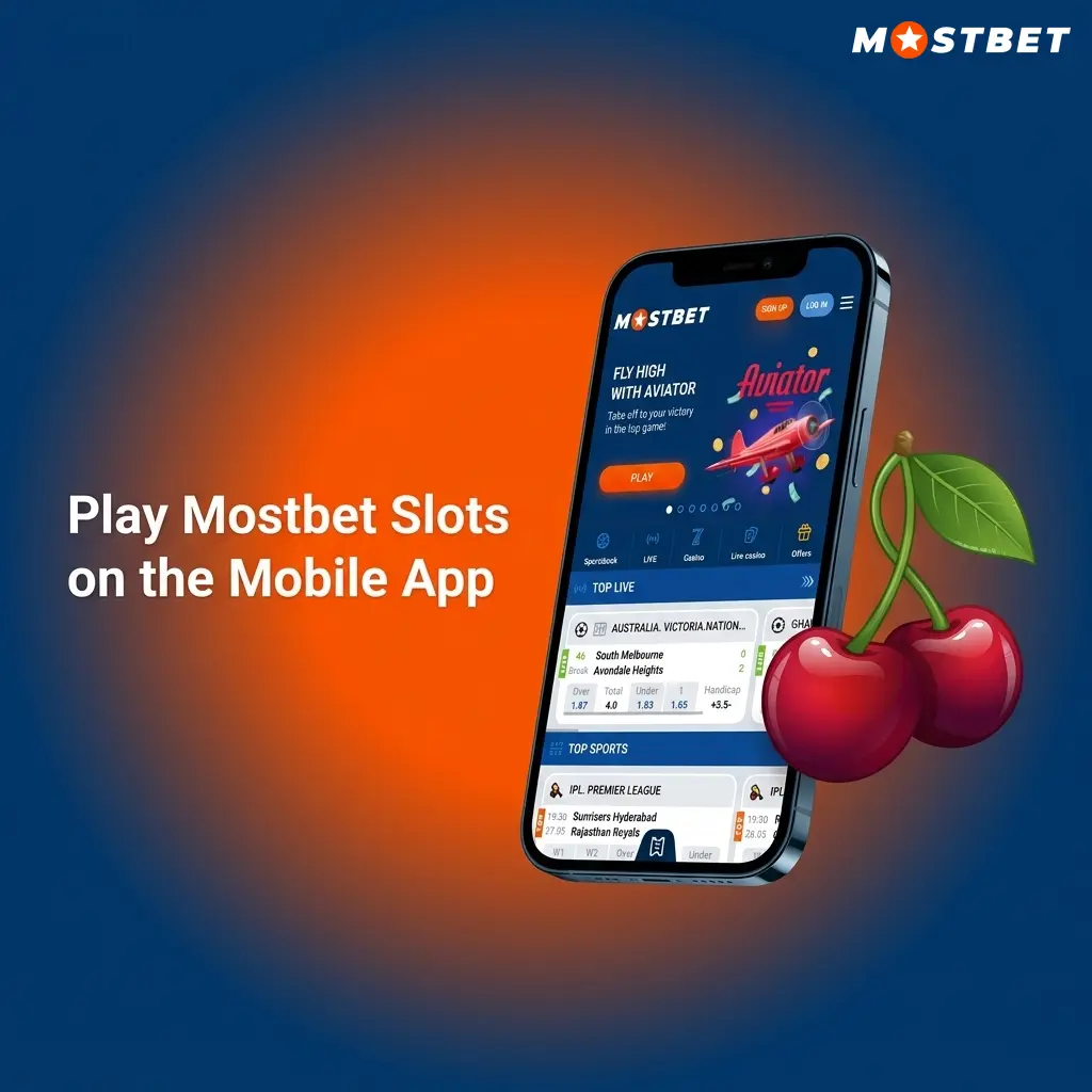 Mostbet mobile app slots lobby on Android and iOS with touchscreen interface and one-tap deposit access